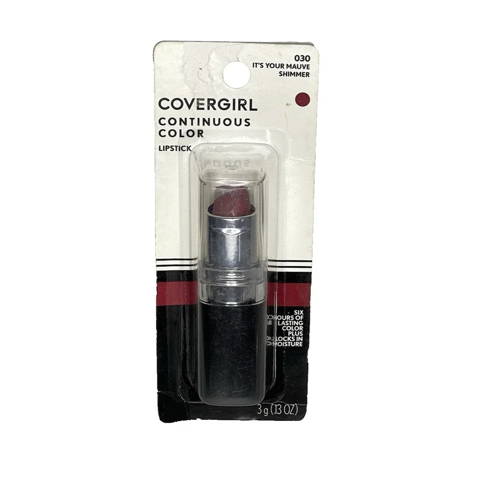 Vintage CoverGirl Continuous Color Lipstick‎ It's Your Mauve Shimmer Classic New